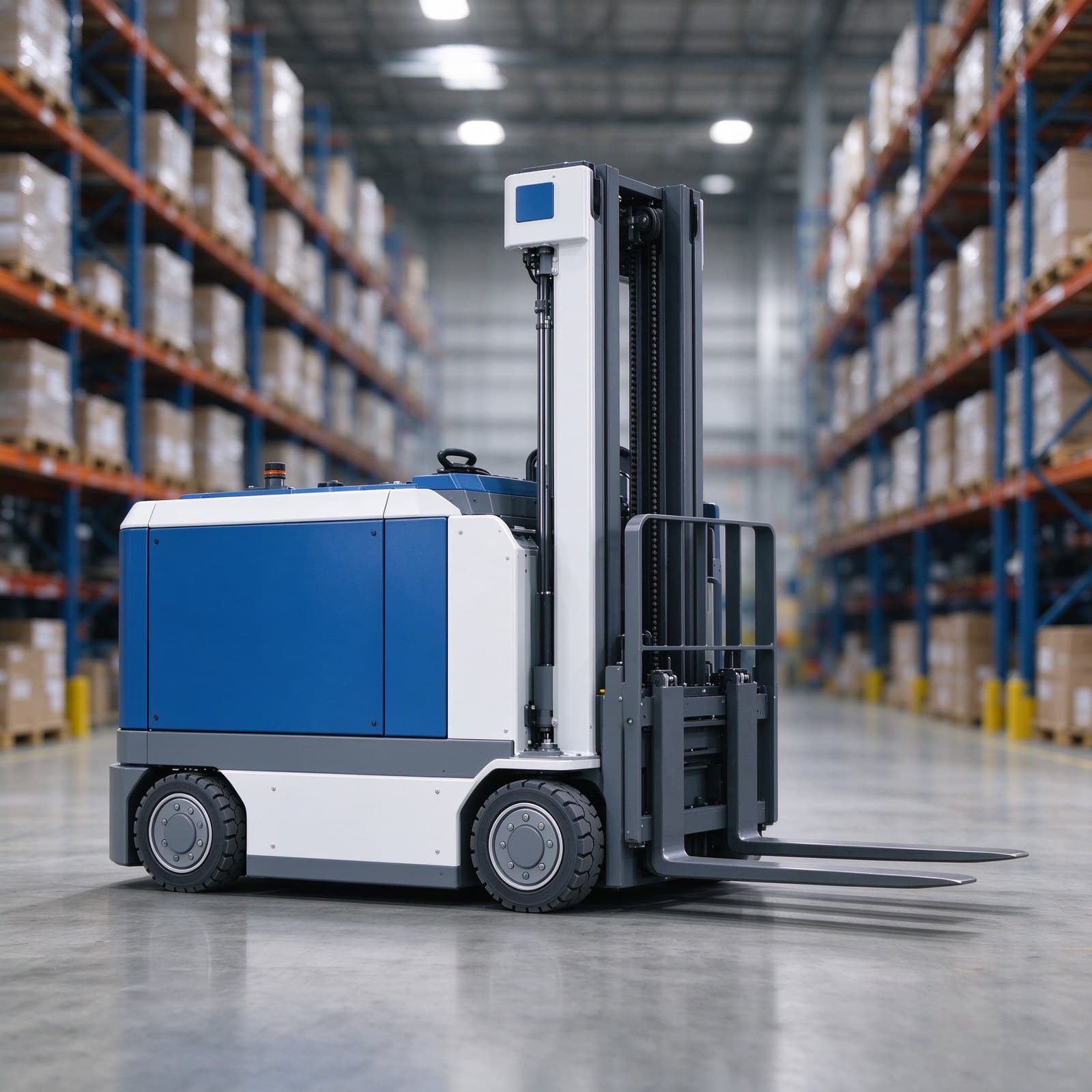 1.5t Omnidirectional Reach Truck AGV for Narrow Aisle High-Bay Warehouses