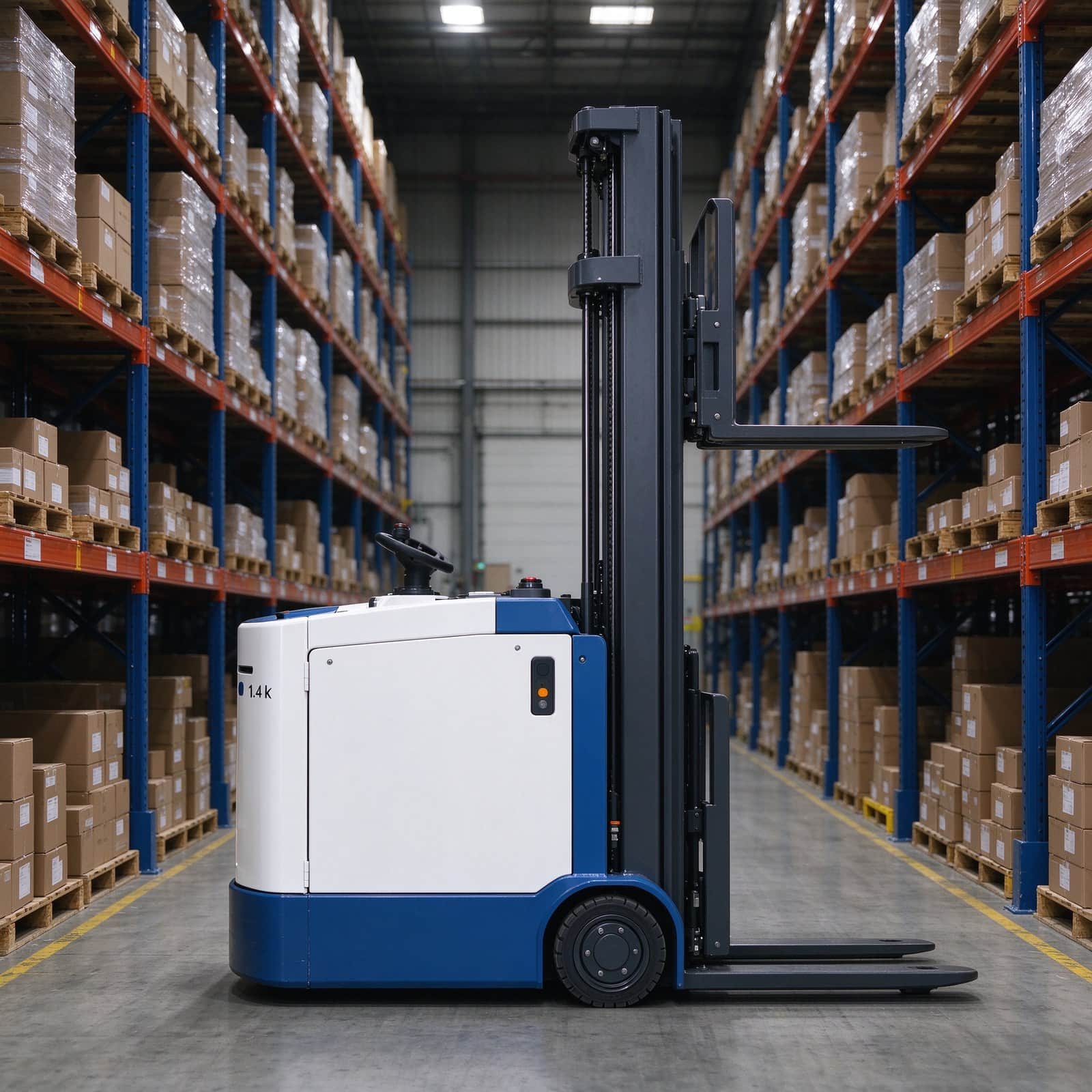1.4 Ton AGV Narrow Aisle Electric Stacker, Autonomous