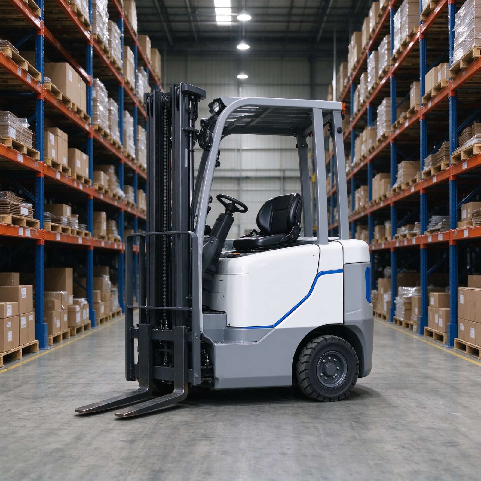 1.6-2 Ton 3-Wheel Electric Forklift, Tight Aisle Turning Radius