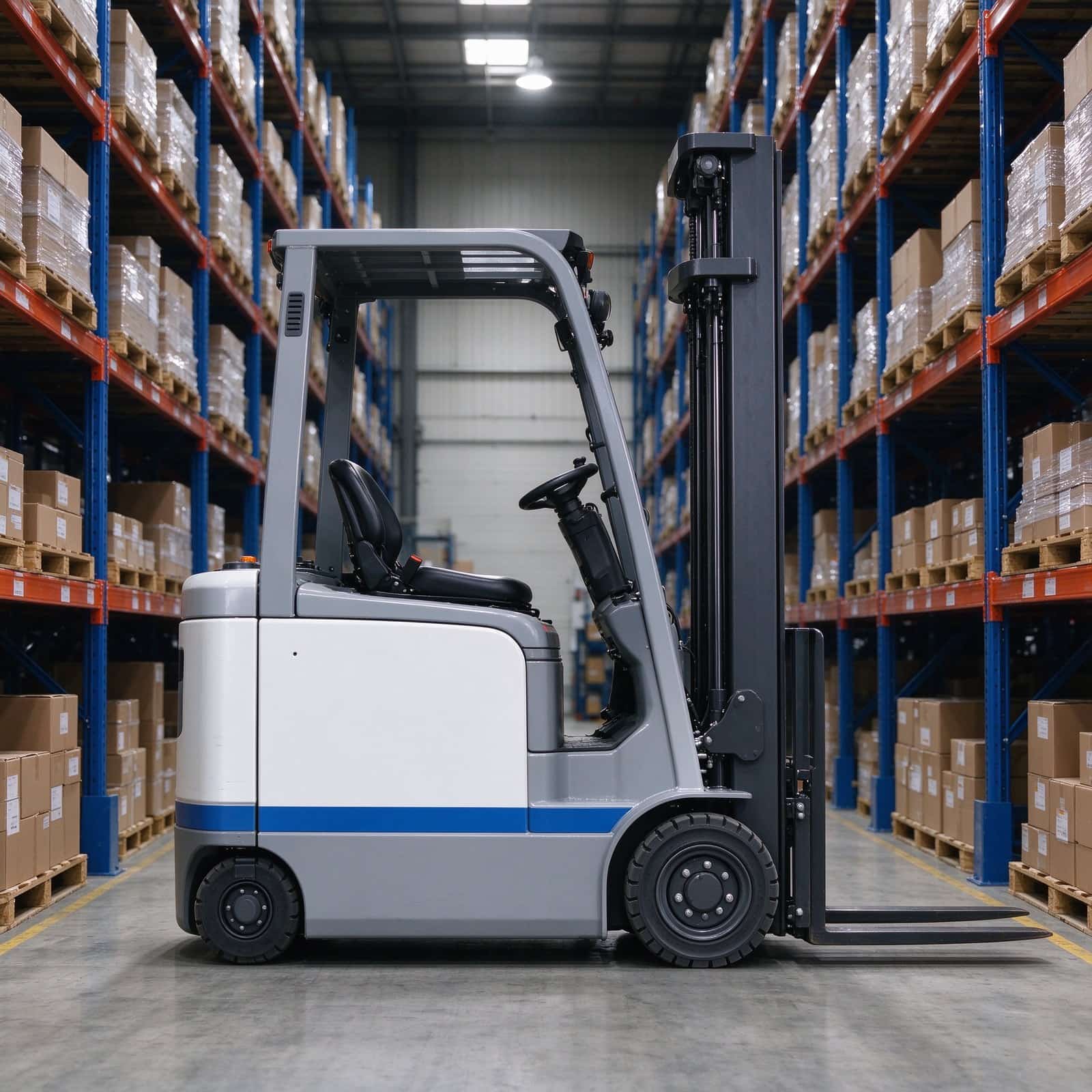 1.6-2 Ton 3-Wheel Electric Forklift, Tight Aisle Turning Radius