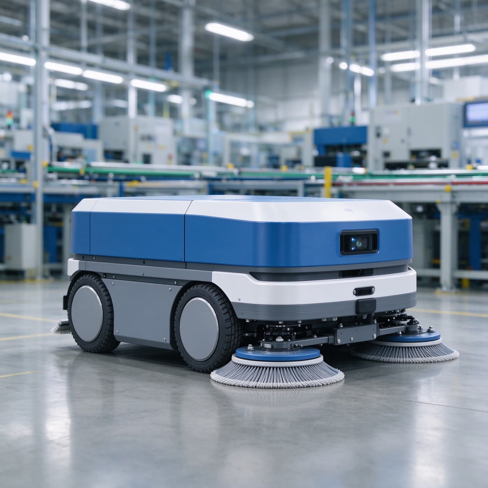 Laser SLAM Industrial Floor Cleaning Robot for Large Warehouse Areas