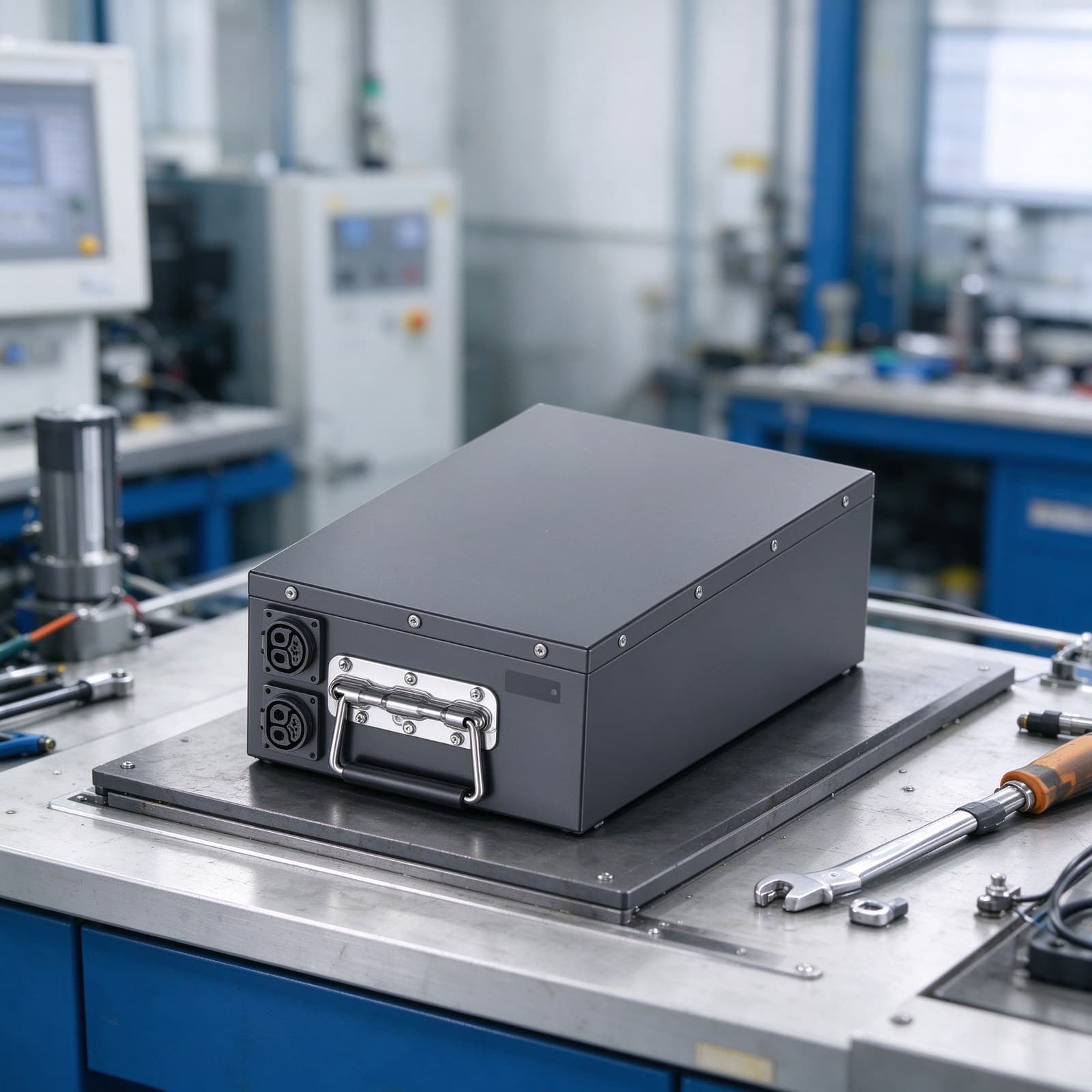 Lithium-Ion Battery Unit for AGV Power Supply with Capacity 48V, 23Ah LFP battery, Scalability Stackable up to 5 battery packs, parallel