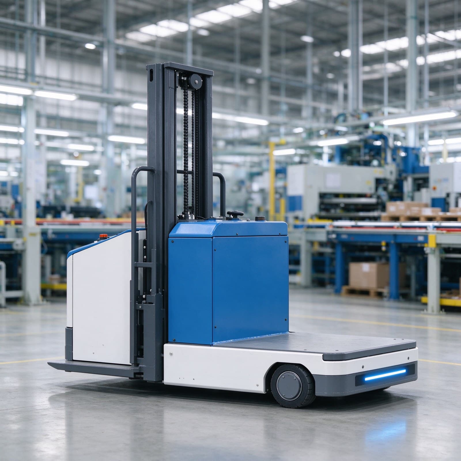 Zhenyu Robotics autonomous unmanned forklift with 600 mm and +20 mm