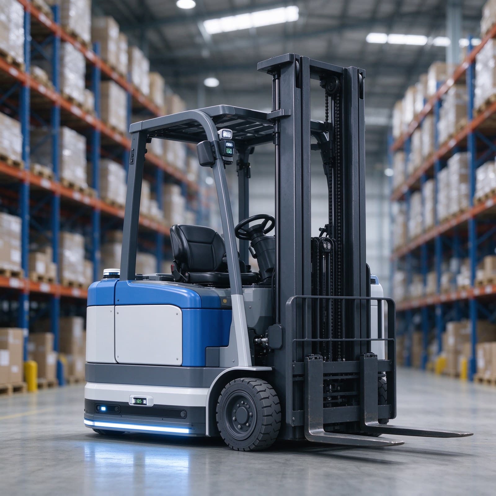 Laser SLAM Counterbalanced AGV Forklift 3t for Heavy Load Handling