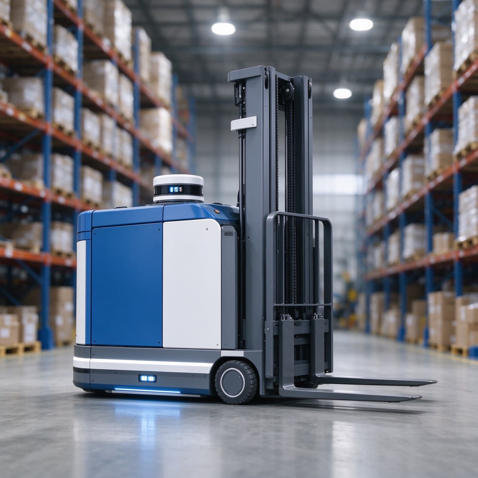 Laser SLAM AGV Reach Truck 1.4t for Narrow-Aisle High-Bay Storage