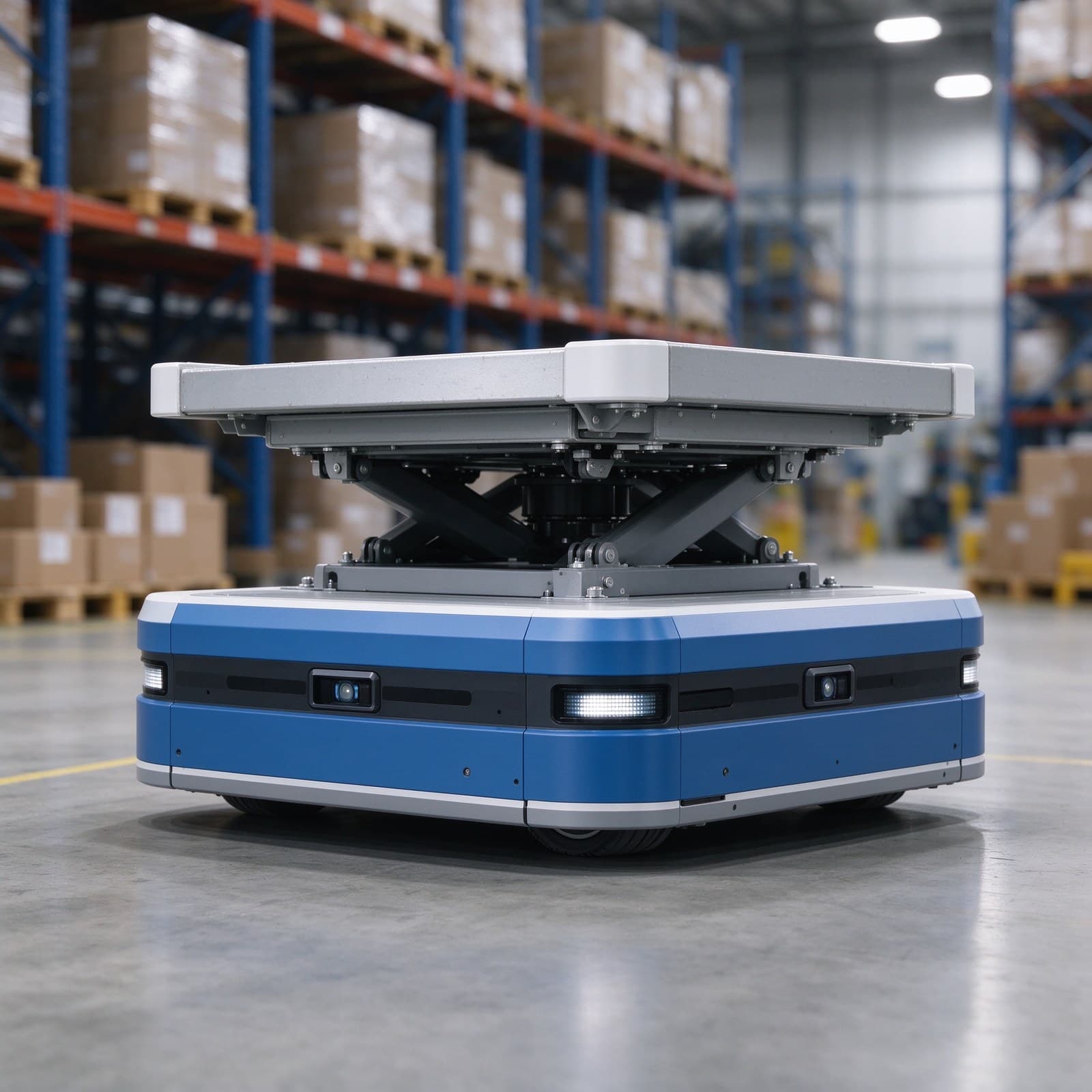 Laser SLAM Latent Lift-up AMR 400kg for Shelf and Carton Transport