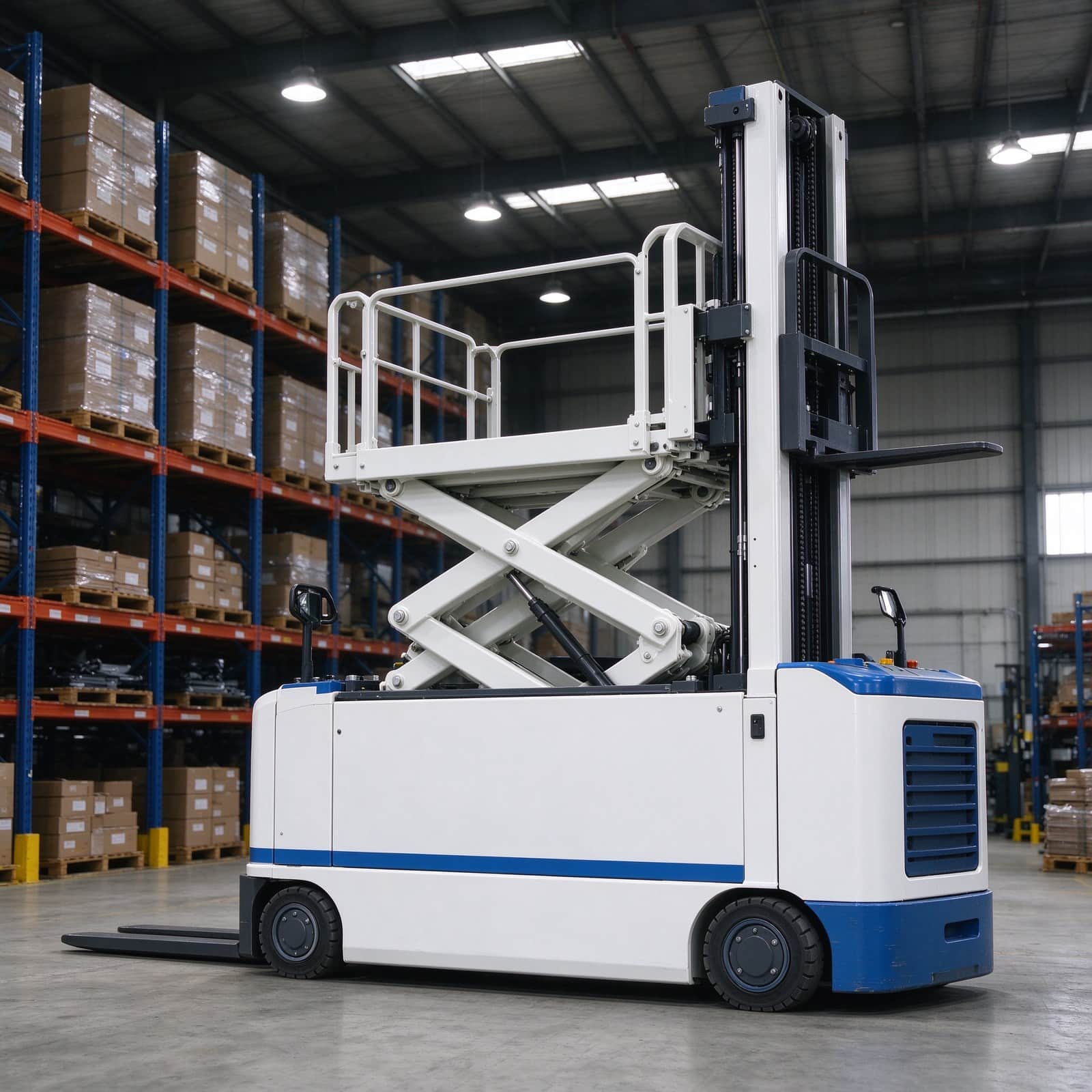 2 Ton Double Scissor Reach Truck, 1000mm Pantograph Reach