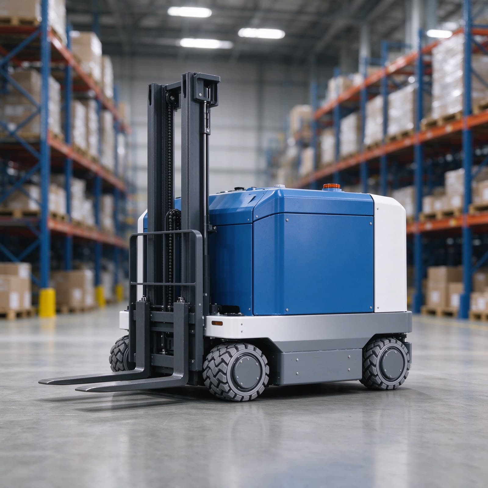 Omnidirectional AGV Forklift BR-F10S-MM with 360 Degree Movement