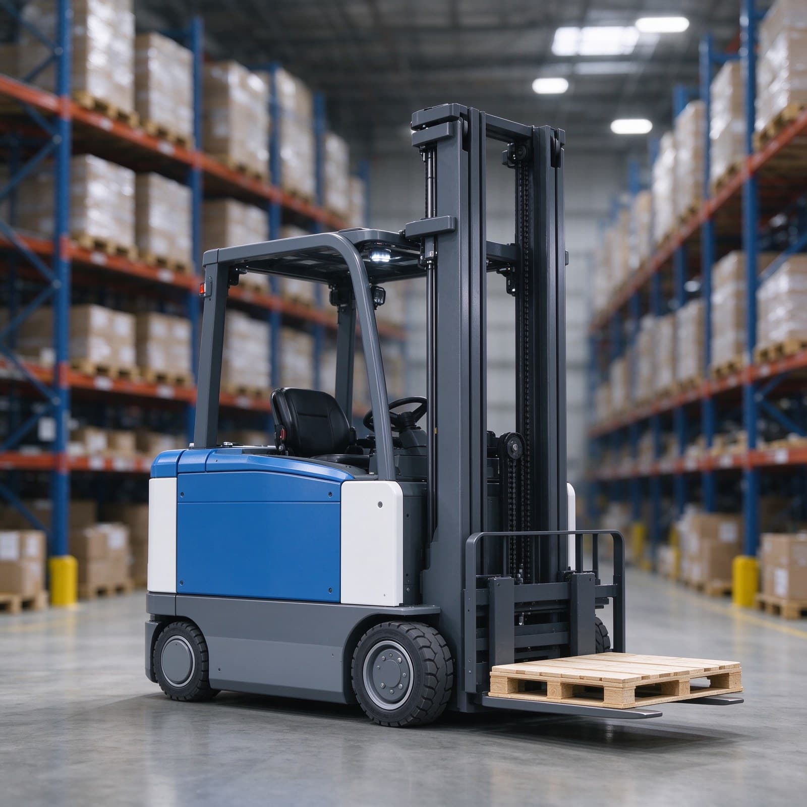 Compact AGV Stacker BR-F15SL-LD 1.5T for Very Tight Aisles