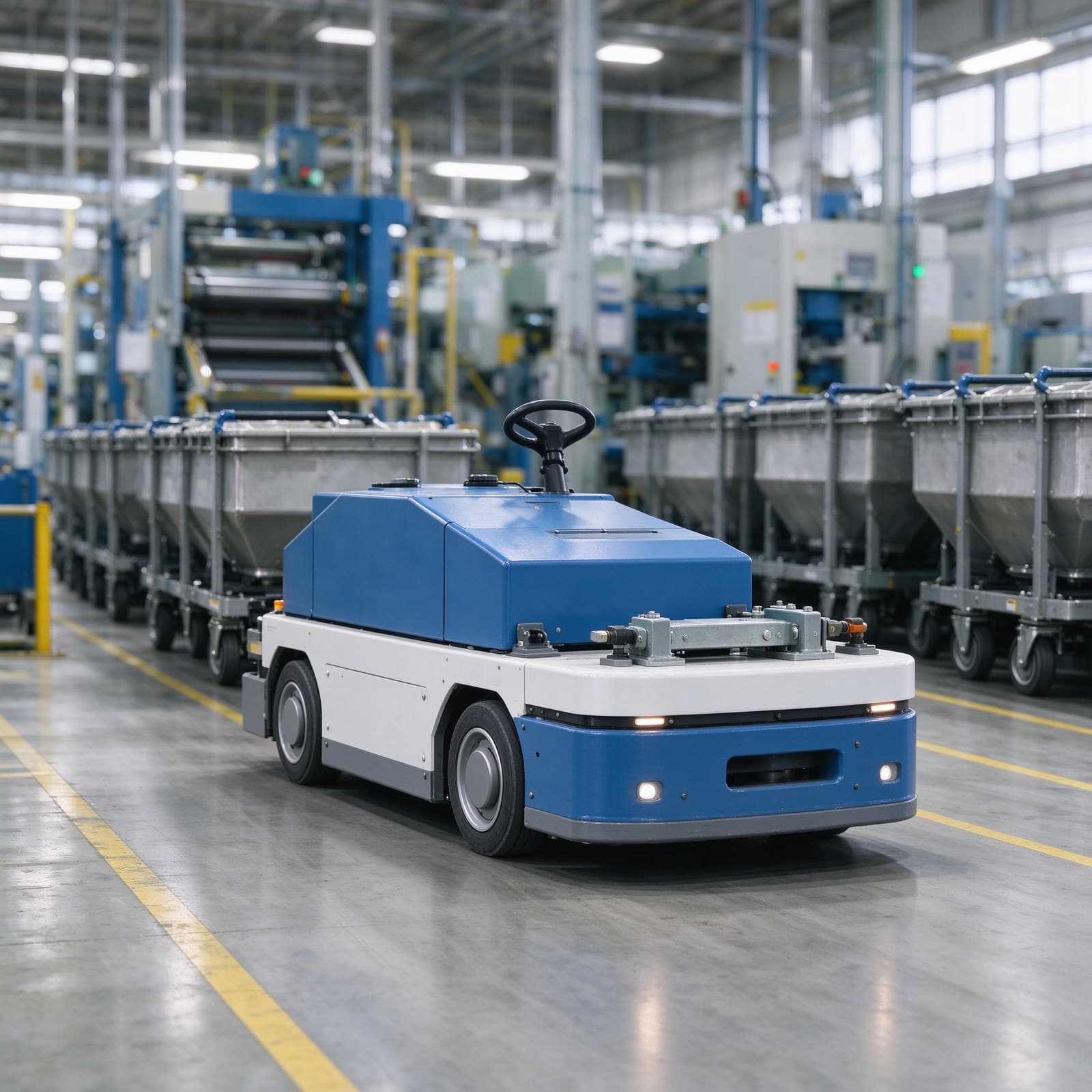 Autonomous Tow Tractor BR-F30G-MM 3T for Tugger Train Logistics