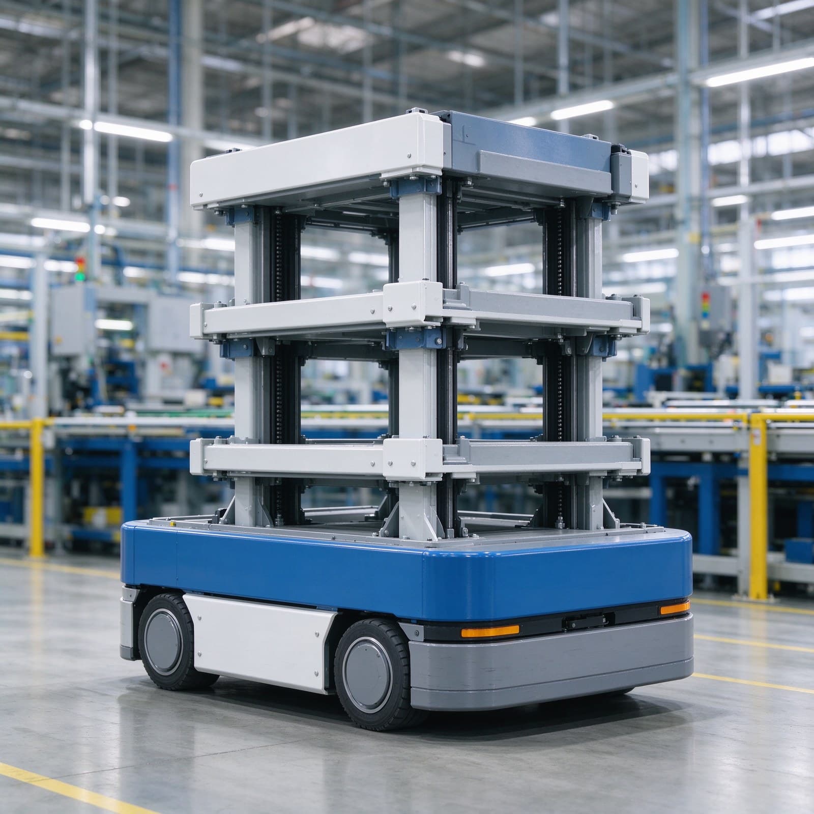 Zhenyu Robotics unmanned material handling robot with Triple-lift platform, X±120mm,… and Laser, QR Code, Magnetic Strip…