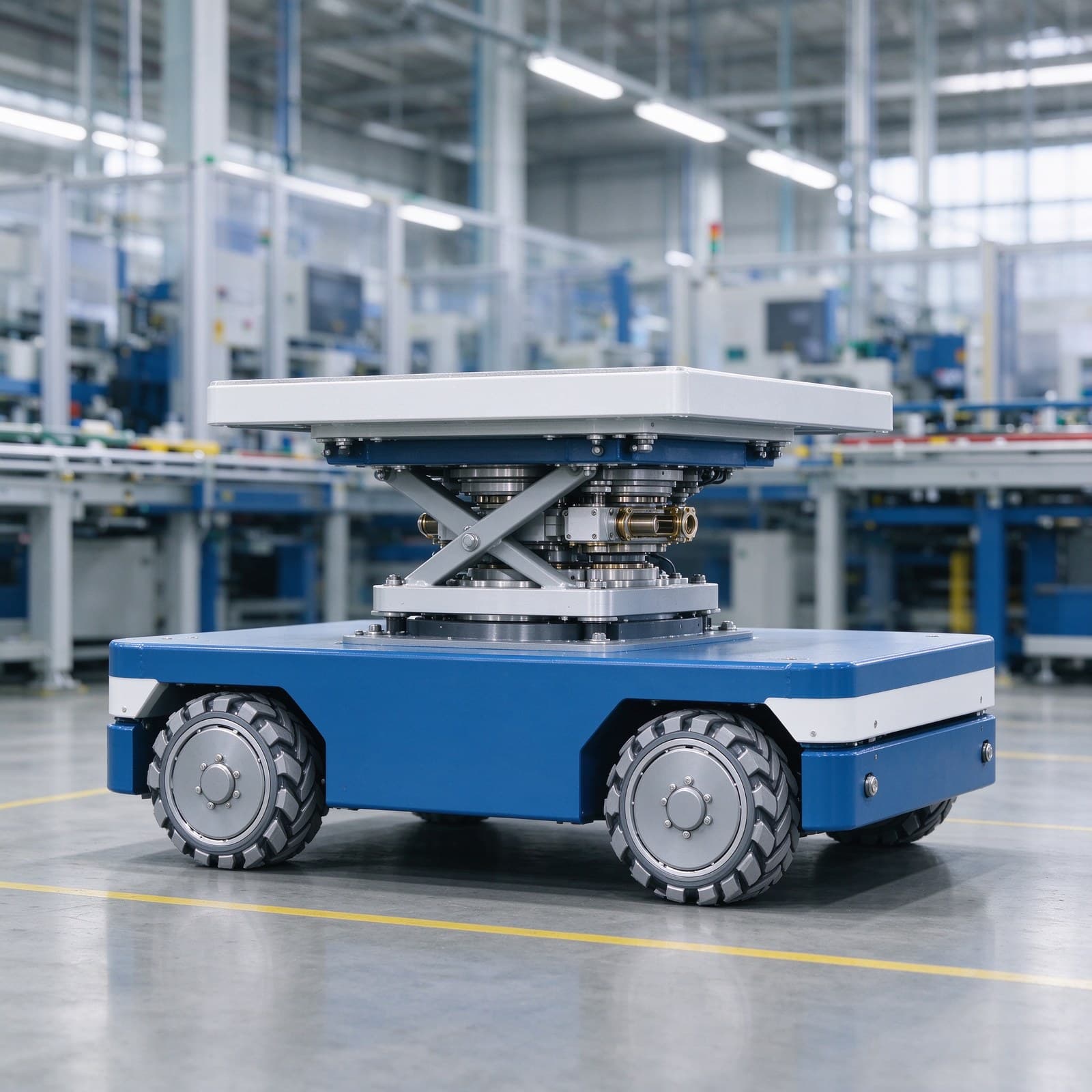 Zhenyu Robotics unmanned material handling robot with Lift and dock, lifting height… and Laser, QR code, magnetic tape…
