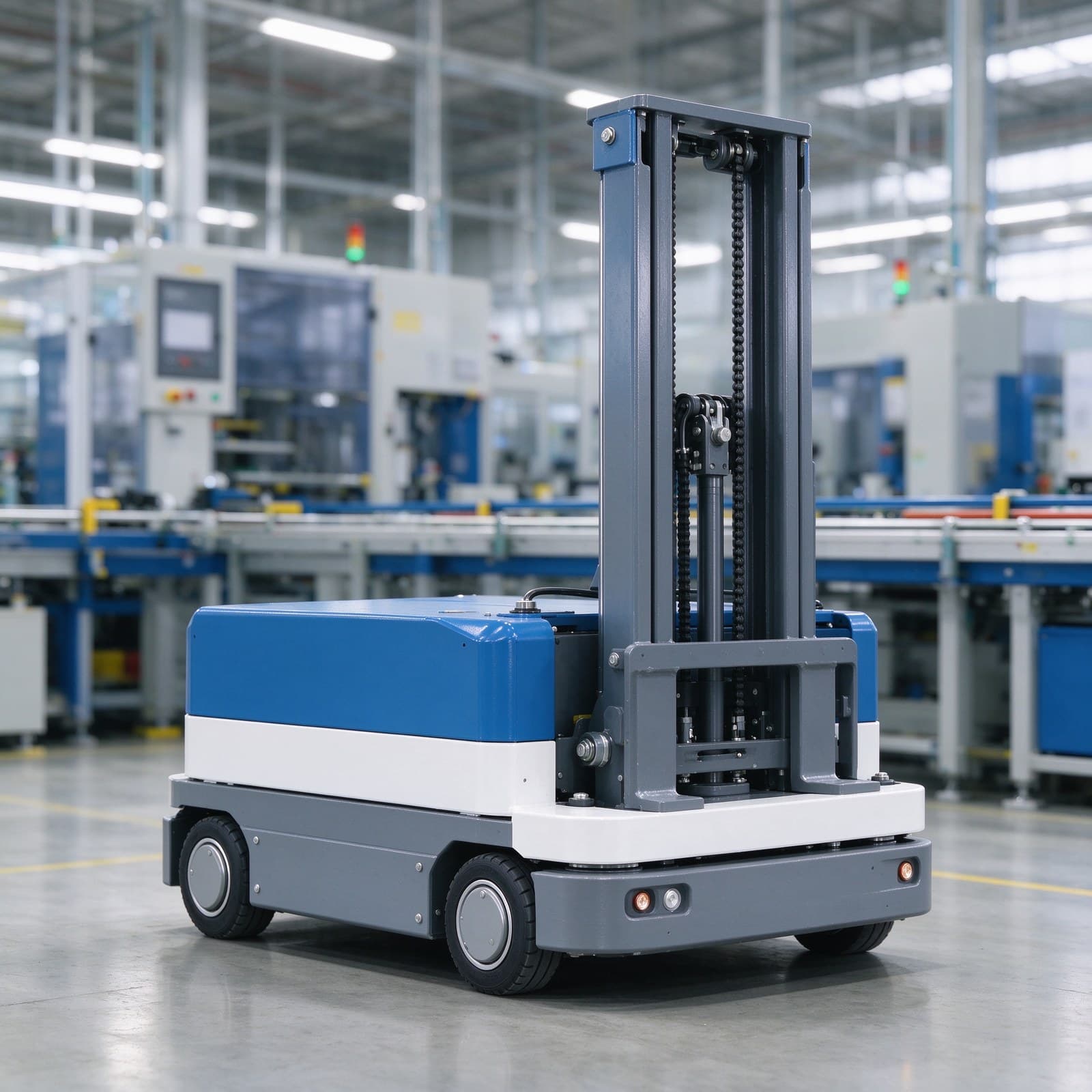 Zhenyu Robotics unmanned material handling robot with Custom fork arms, fork-type lo… and Laser, QR Code, Magnetic Strip…