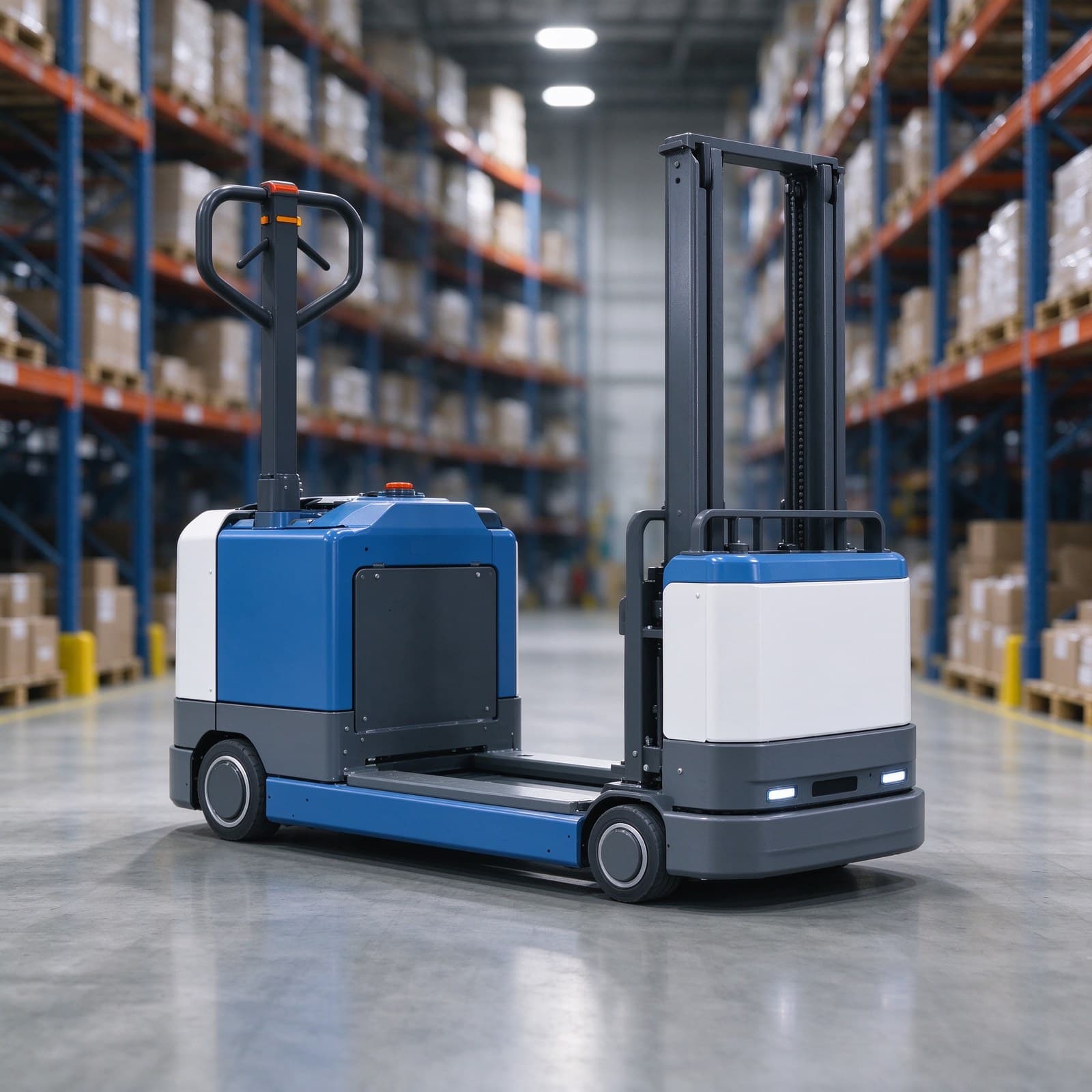 Pallet Truck Agv with 1600 kg Capacity for Automated Warehouse Material Transport