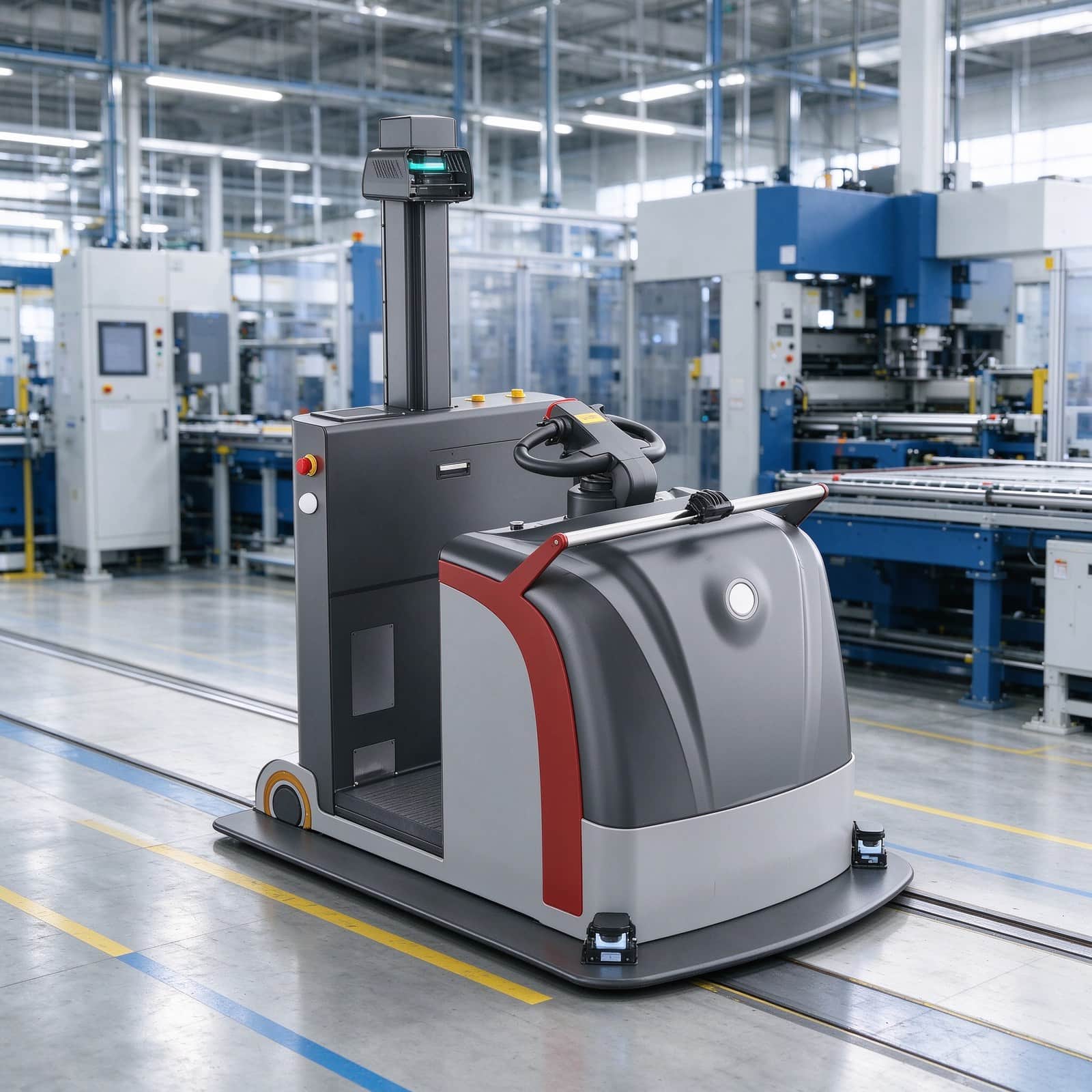 Tugger Agv with 3000kg Capacity for Automated Warehouse Material Transport