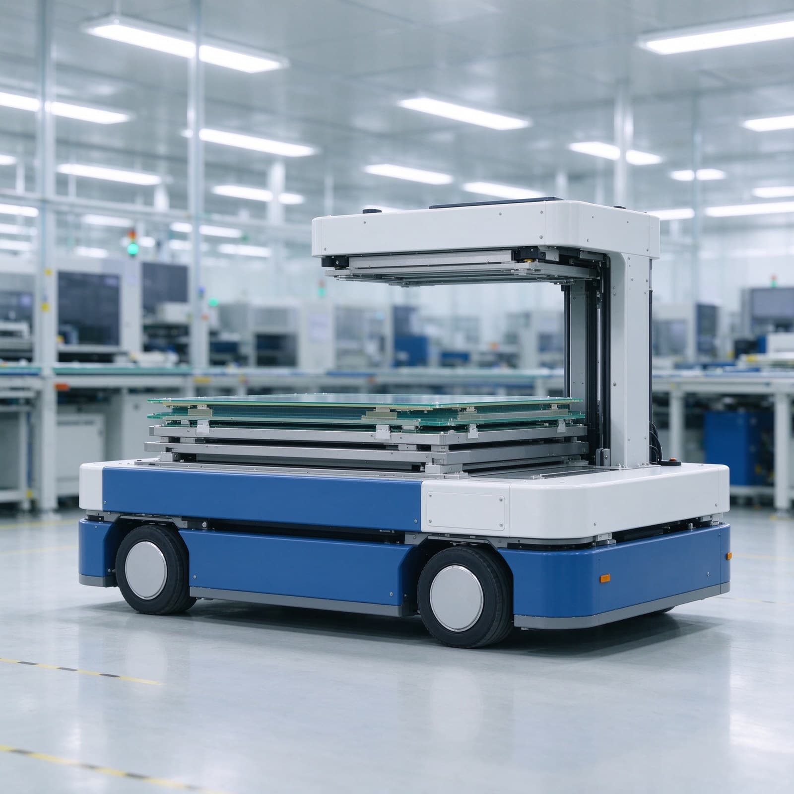 Zhenyu Robotics unmanned material handling robot with Forward-moving extendable plat… and Laser, QR code, Magnetic strip…