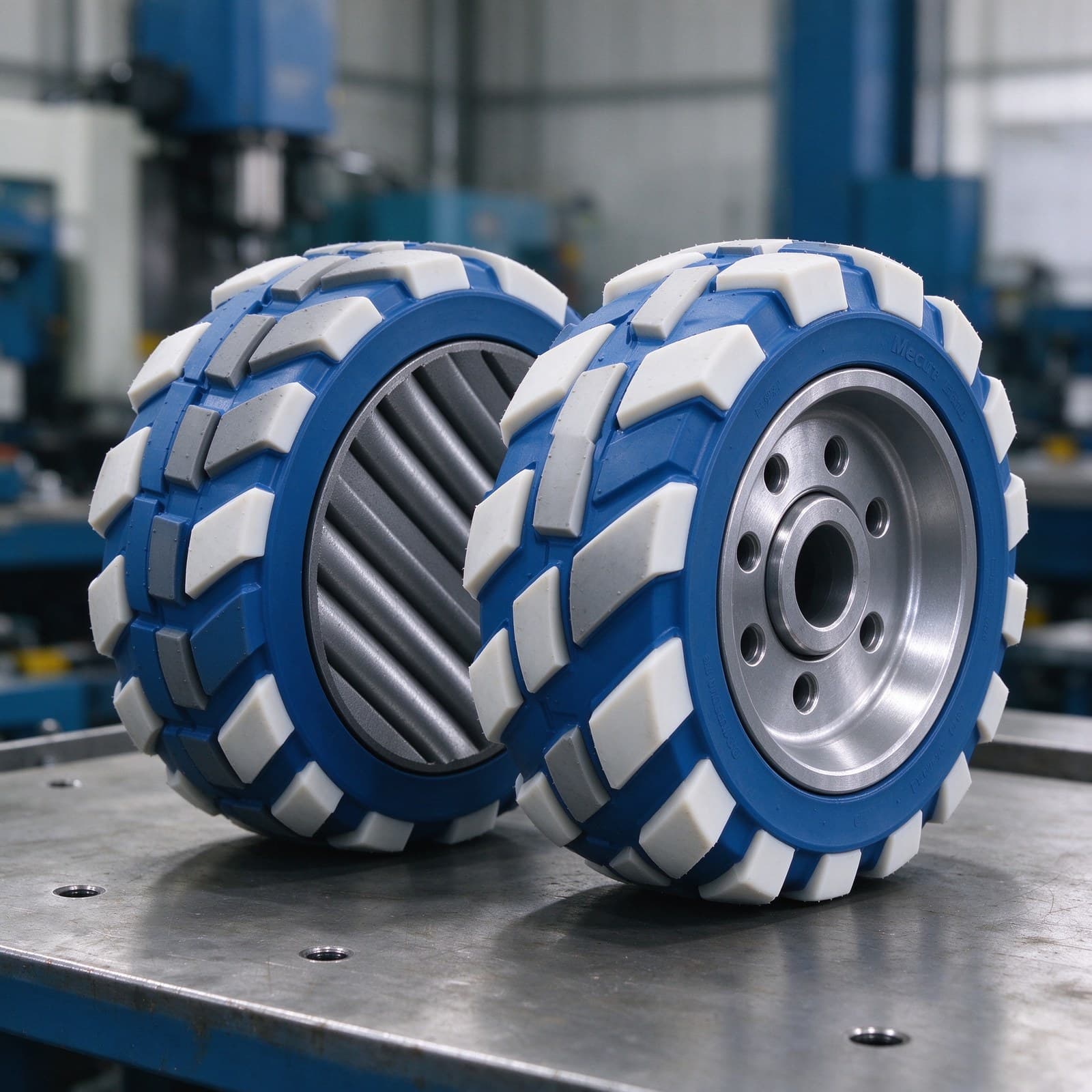 Wheel Module for Mobile Robot Drive Build with Material Casting Polyurethane, Drive Power Up to 295W