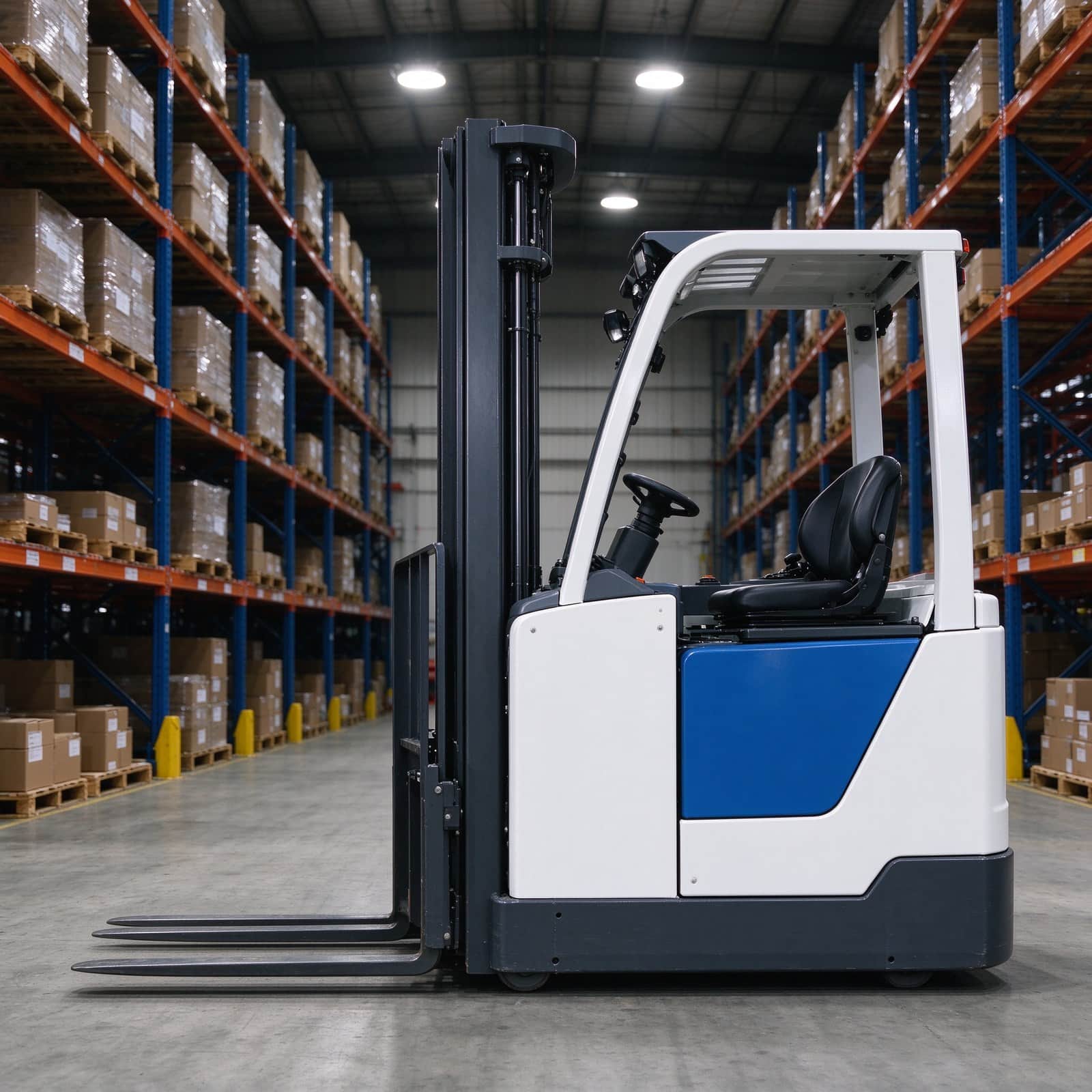 1.5 Ton Stand-On Electric Reach Truck for Drive-In Racks