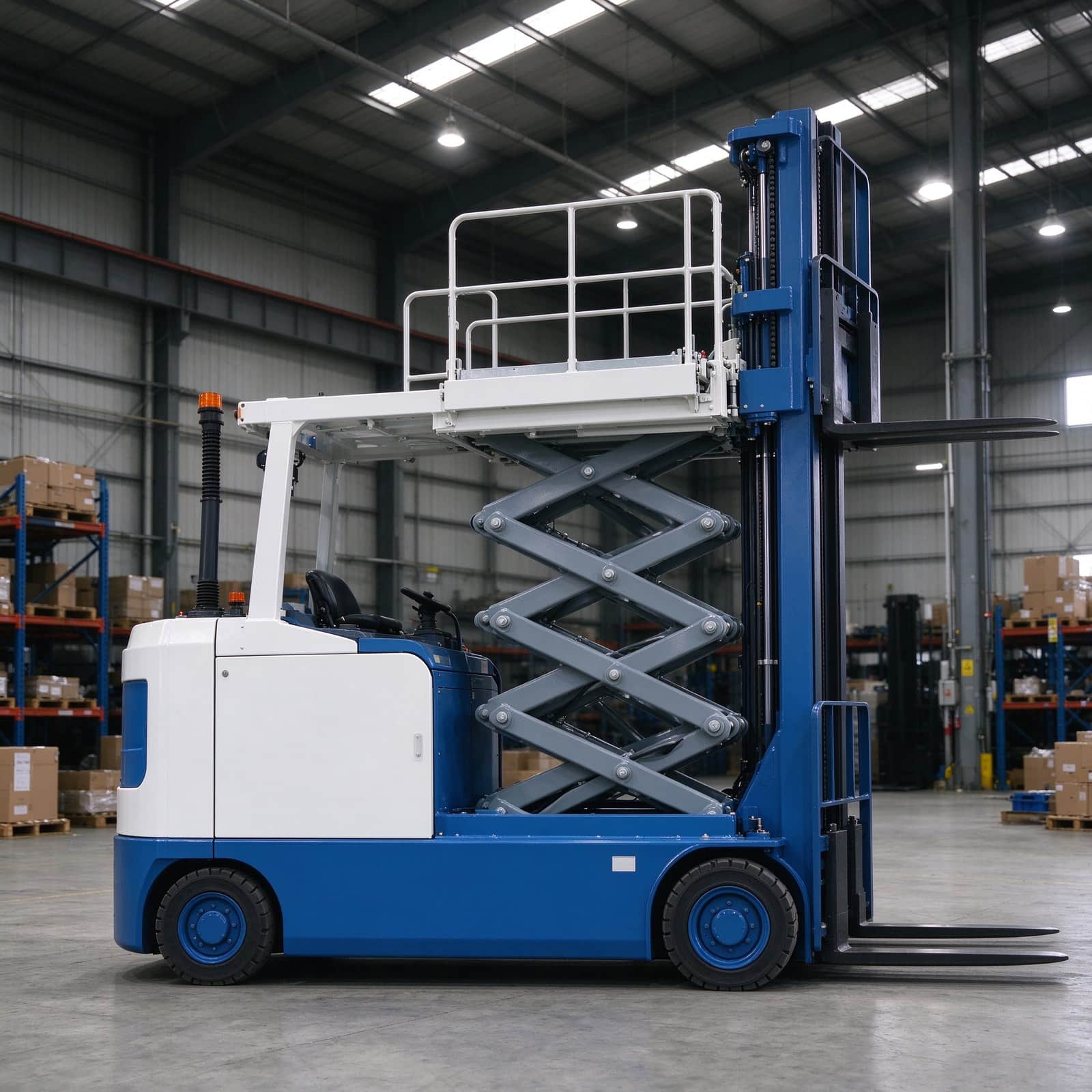 1.5 Ton Scissor Electric Reach Truck, Single or Double Scissor