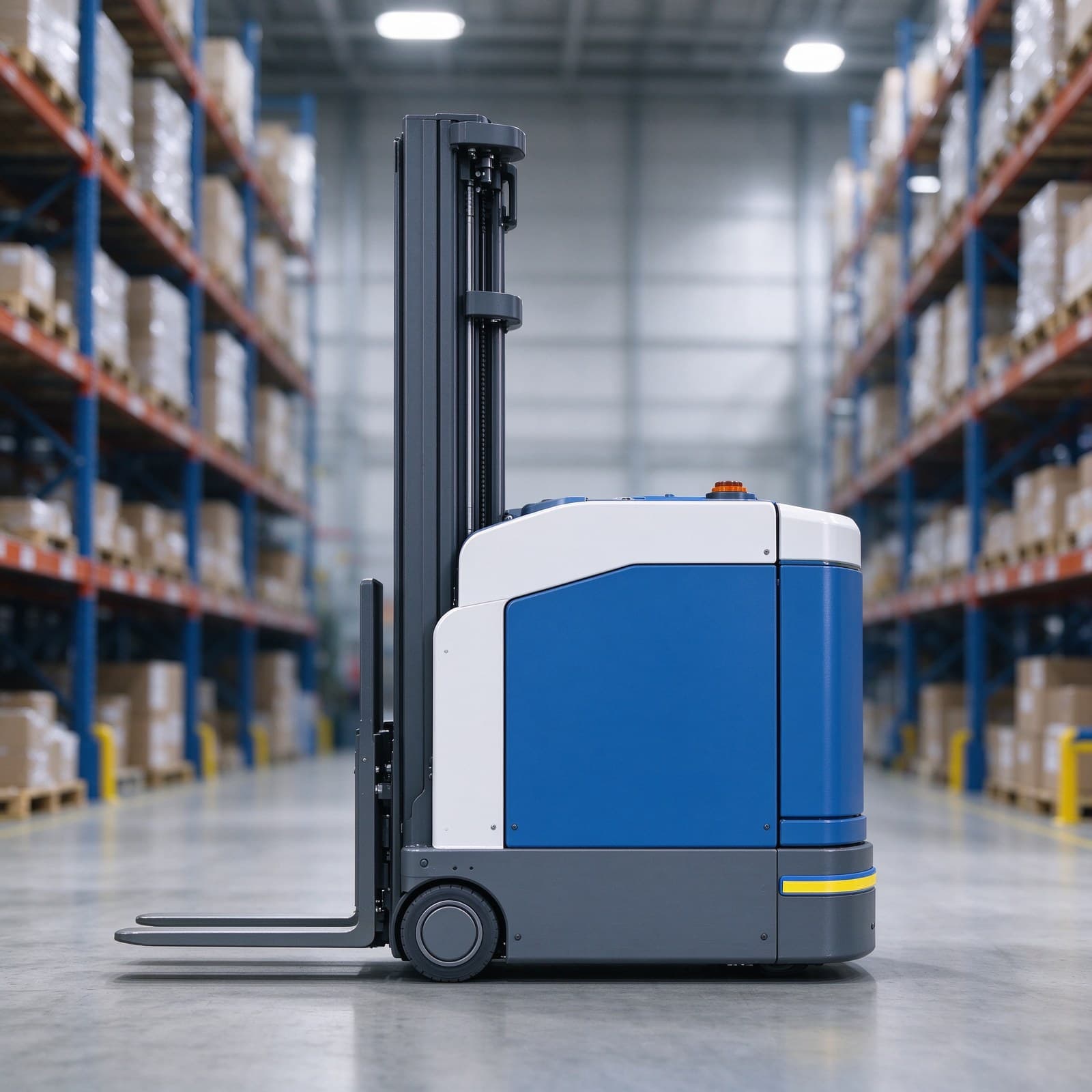 Laser SLAM Latent Lift-up AMR 2t for Shelf and Carton Transport