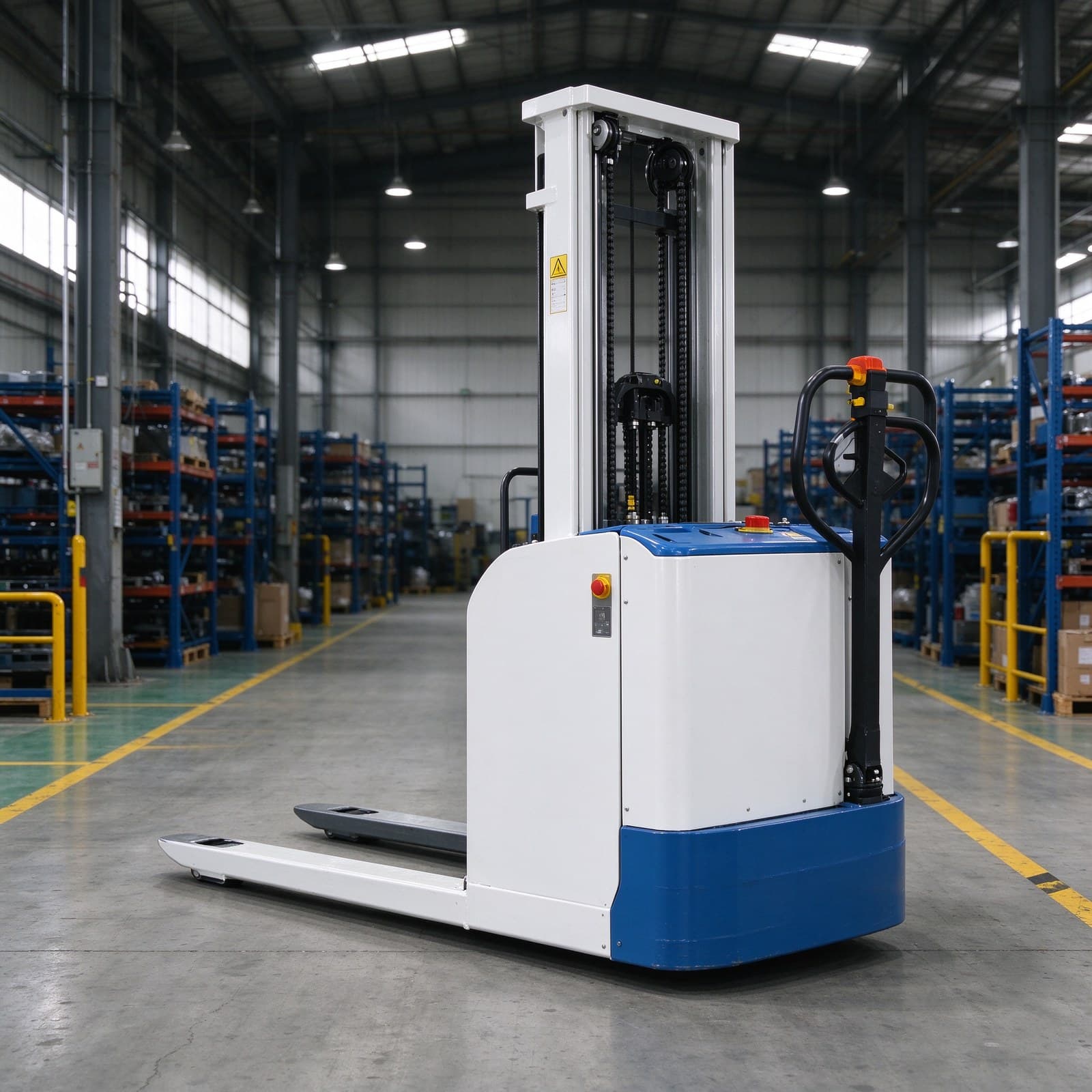 1.5 Ton Walking Type Electric Pallet Stacker, Safety Features