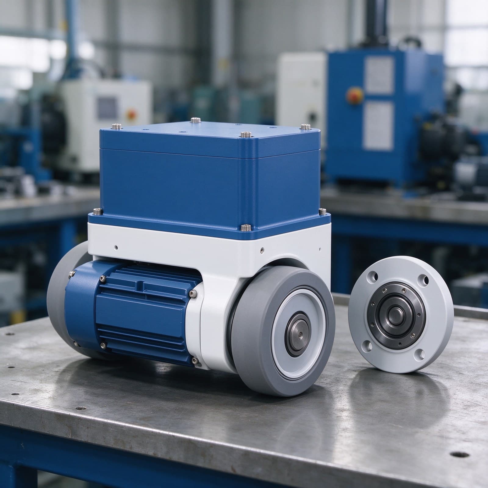 Integrated Motion Module Module for Mobile Robot Drive Build with Tire Material Polyurethane, Nominal Torque 3.6-40 N·m